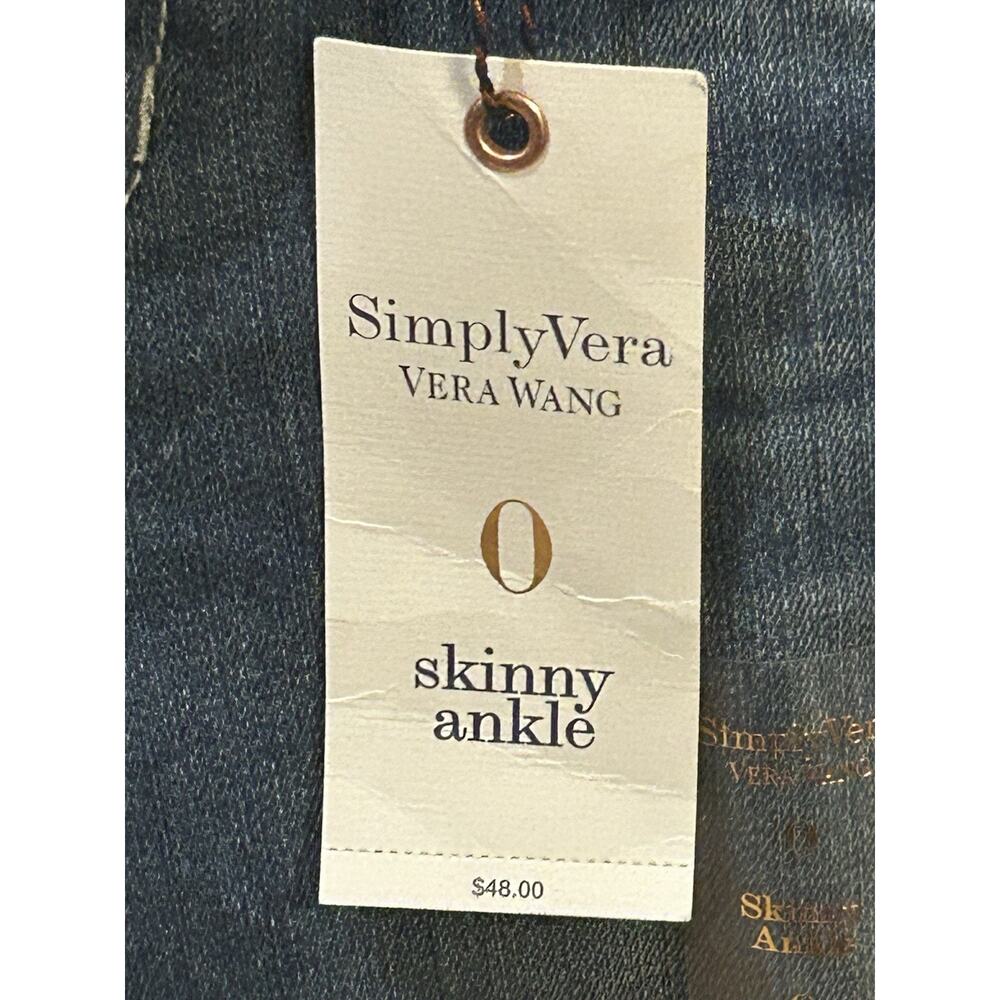 NWT Simply Vera Skinny Ankle Denim Jeans size 0 - Picture 3 of 9